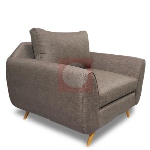 Sillon individual Dupre un cuerpo tapizado en lino